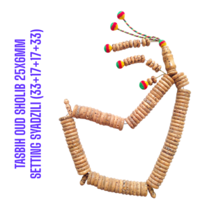TASBIH OUD SHOLIB MESIR 25X6MM SETTING SYADZILI (33+17+17+33)
