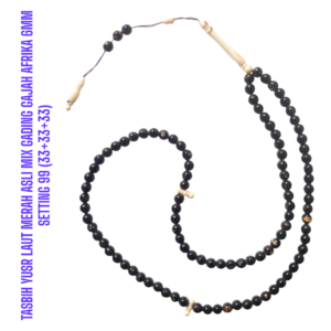 TASBIH YUSR LAUT MERAH ASLI MIX GADING GAJAH AFRIKA 6MM
SETTING 99 (33+33+33)