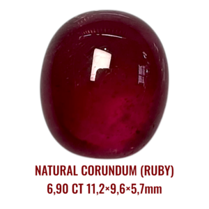 LOOSESTONE NATURAL CORUNDUM RUBY (YAQOOT) 6,90 CT 11,2×9,6×5,7mm