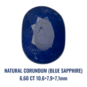 NATURAL CORUNDUM (BLUE SAPPHIRE) 6,60 СТ 10,6×7,9×7,1mm