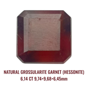 NATURAL GROSSULARITE GARNET (HESSONITE) 6,14 CT 9,74×9,68×6,45mm (Include Memo Aviannoor Gems Lab)