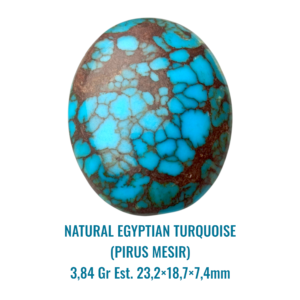 LOOSESTONE NATURAL EGYPTIAN TURQUOISE (PIRUS MESIR) 3,84 Gr Est. 23,2×18,7×7,4mm