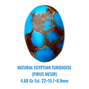 LOOSESTONE NATURAL EGYPTIAN TURQUOISE (PIRUS MESIR) 4,68 Gr Est. 22×15,7×8,9mm
