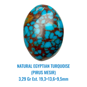 LOOSESTONE NATURAL EGYPTIAN TURQUOISE (PIRUS MESIR) 3,29 Gr Est. 19,3×13,6×9,5mm