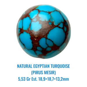 LOOSESTONE NATURAL EGYPTIAN TURQUOISE (PIRUS MESIR) 5,53 Gr Est. 18,9×18,7×13,2mm