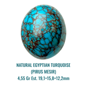 LOOSESTONE NATURAL EGYPTIAN TURQUOISE (PIRUS MESIR) 4,55 Gr Est. 19,1×15,8×12,2mm