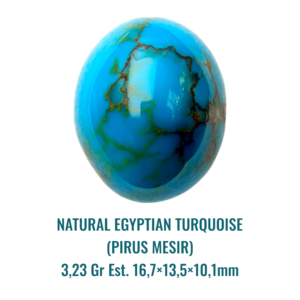 LOOSESTONE NATURAL EGYPTIAN TURQUOISE (PIRUS MESIR) 3,23 Gr Est. 16,7×13,5×10,1mm