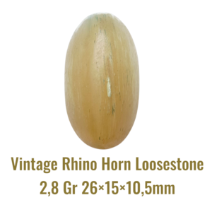 VINTAGE RHINO HORN LOOSESTONE 2,8 Gr 26×15×10,5mm