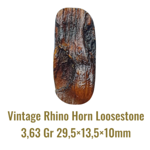 VINTAGE RHINO HORN LOOSESTONE 3,63 Gr 29,5×13,5×10mm