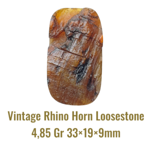 VINTAGE RHINO HORN LOOSESTONE 4,85 Gr 33×19×9mm