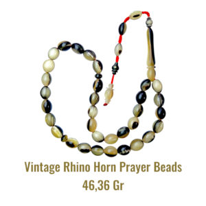 VINTAGE RHINO HORN PRAYER BEADS 46,36 Gr