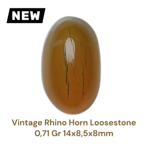 VINTAGE RHINO HORN LOOSESTONE 0,71 Gr 14×8,5×8mm