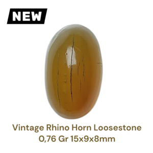 VINTAGE RHINO HORN LOOSESTONE 0,76 Gr 15×9×8mm