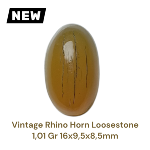 VINTAGE RHINO HORN LOOSESTONE 1,01 Gr 16×9,5×8,5mm