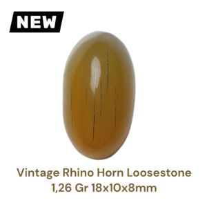 VINTAGE RHINO HORN LOOSESTONE 1,26 Gr 18×10×8mm