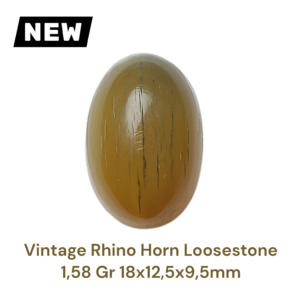 VINTAGE RHINO HORN LOOSESTONE 1,58 Gr 18×12,5×9,5mm