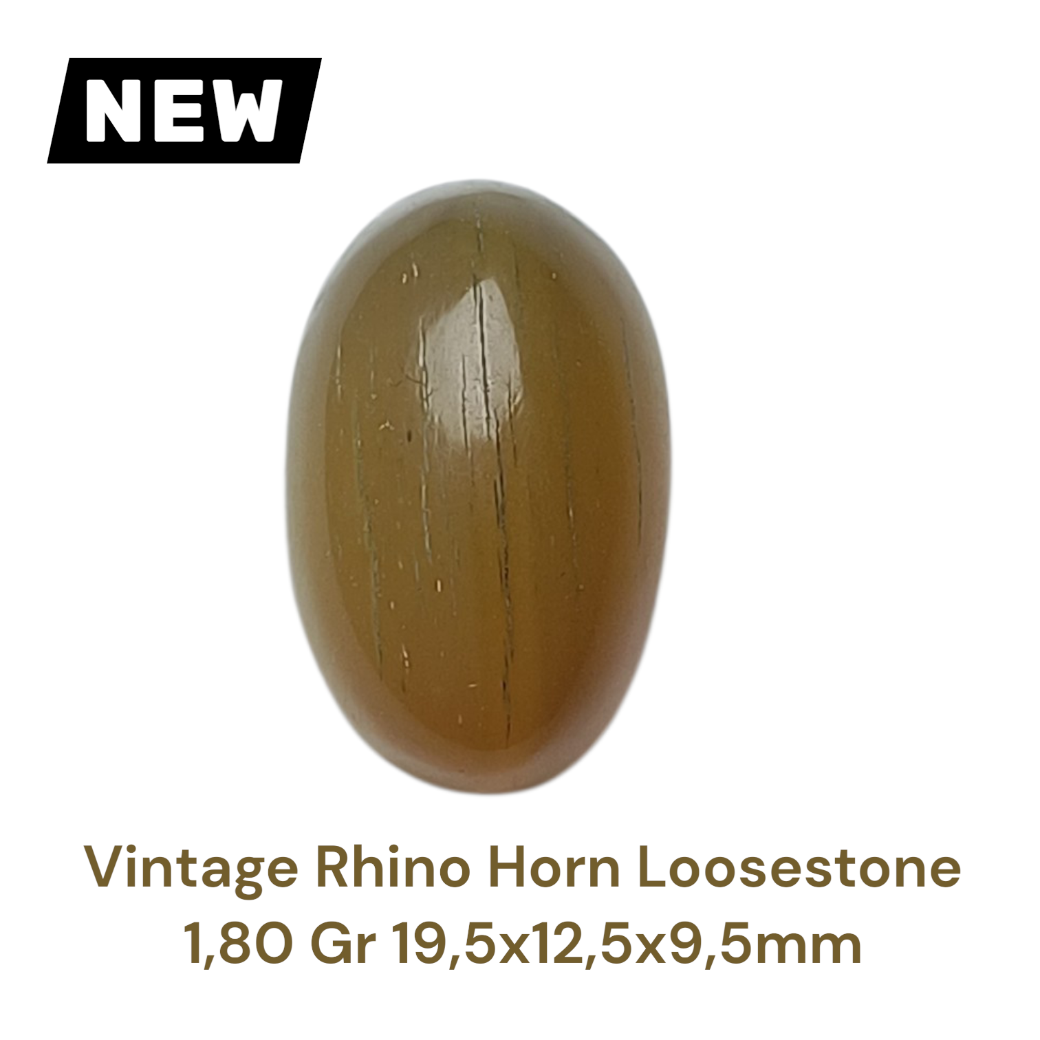 VINTAGE RHINO HORN LOOSESTONE 1,80 Gr 19,5×12,5×9,5mm