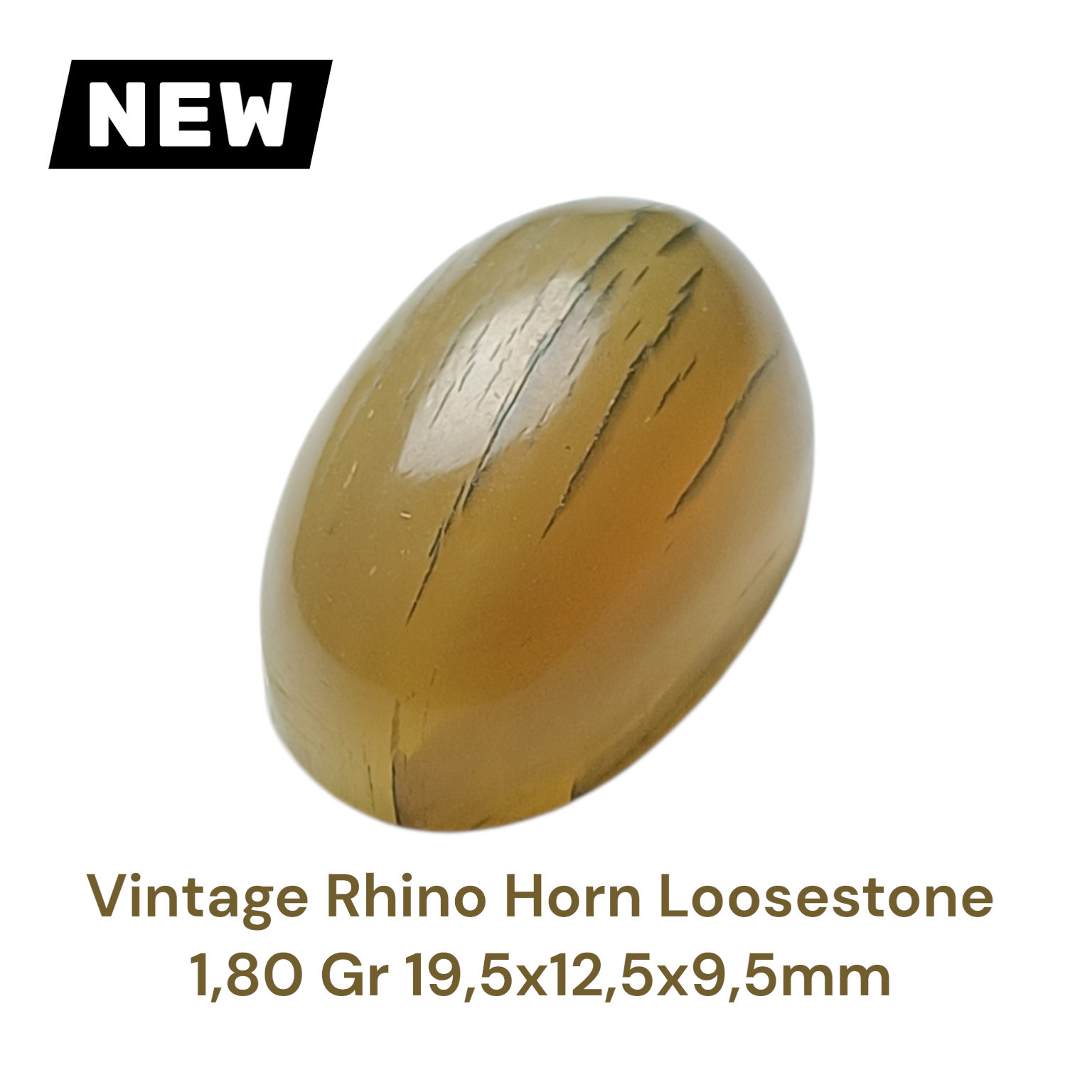VINTAGE RHINO HORN LOOSESTONE 1,80 Gr 19,5×12,5×9,5mm - Gambar 2