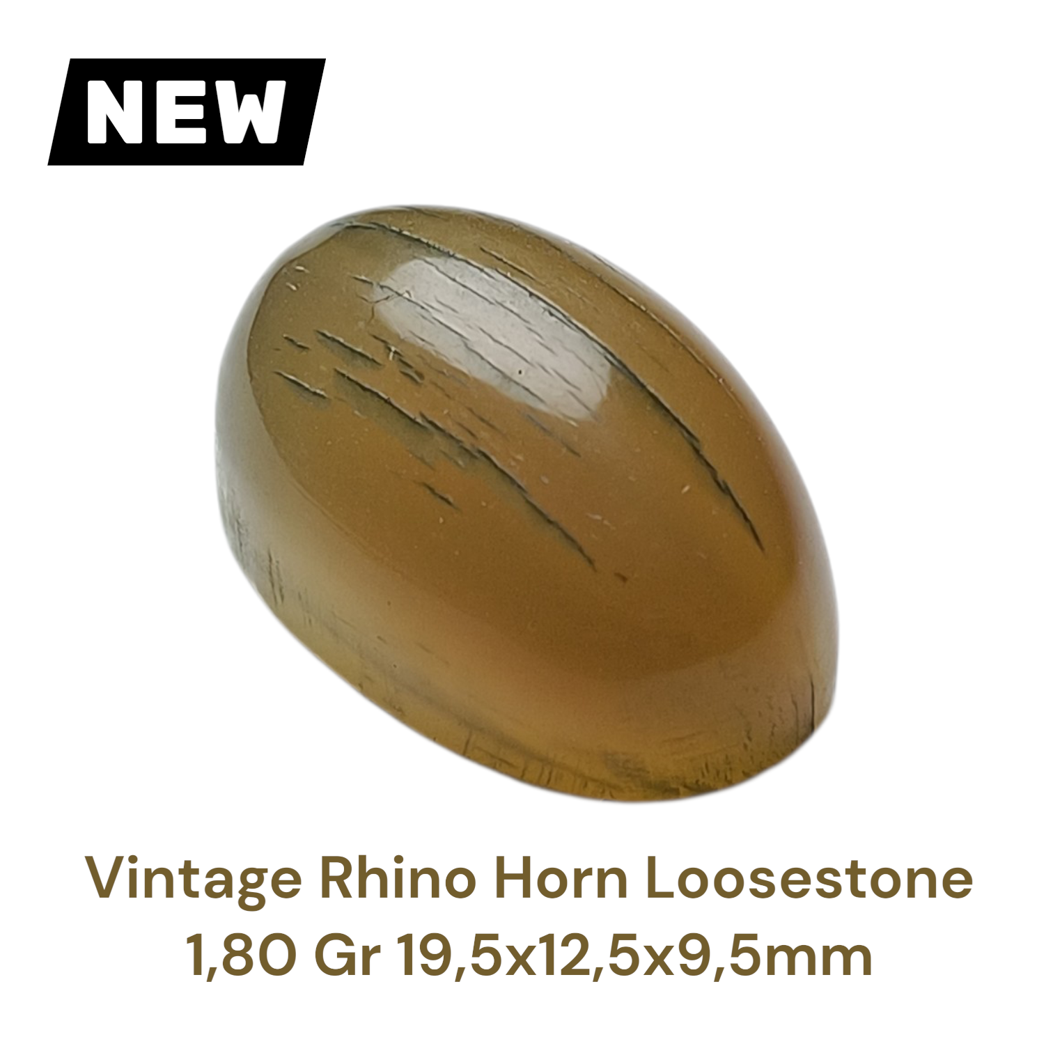 VINTAGE RHINO HORN LOOSESTONE 1,80 Gr 19,5×12,5×9,5mm - Gambar 5