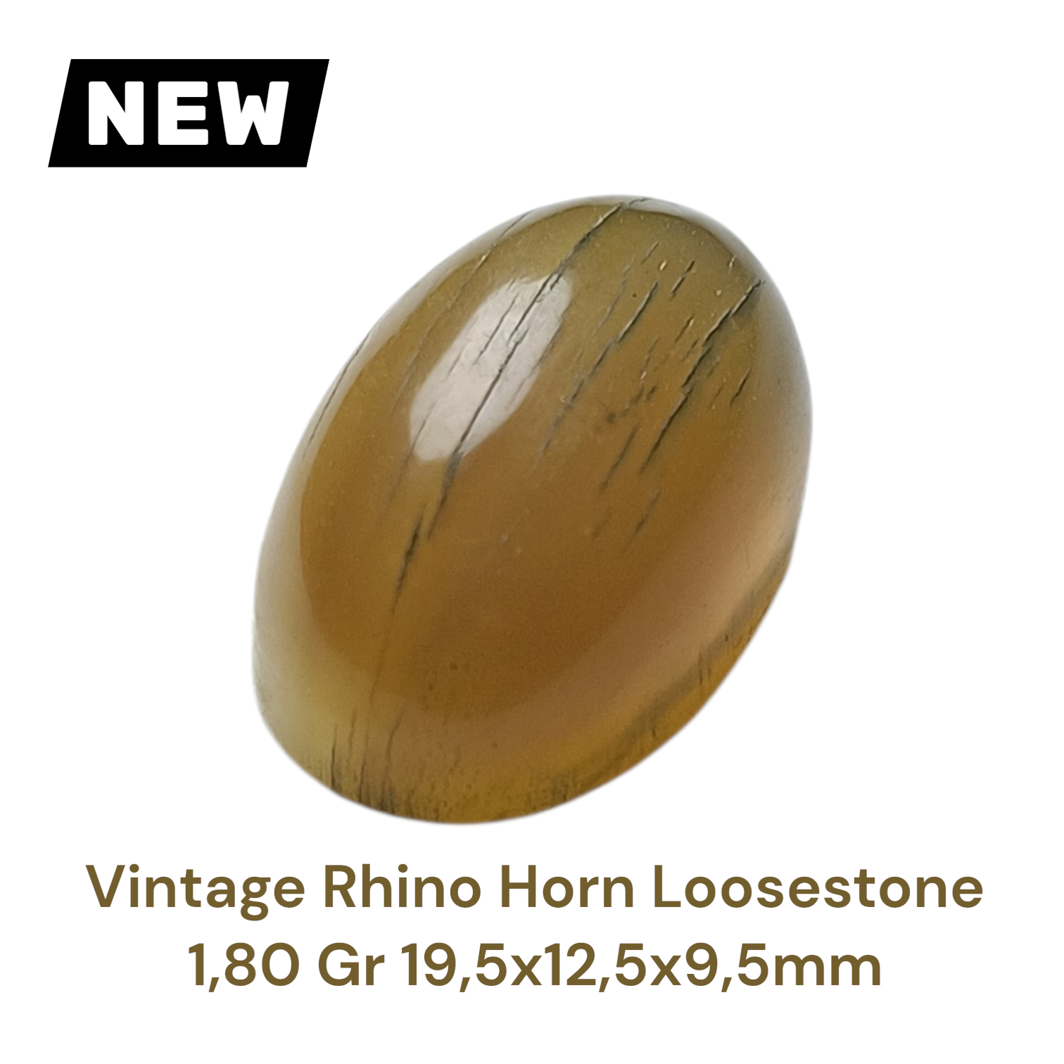 VINTAGE RHINO HORN LOOSESTONE 1,80 Gr 19,5×12,5×9,5mm - Gambar 4