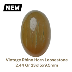 VINTAGE RHINO HORN LOOSESTONE 2,44 Gr 23×15×9,5mm