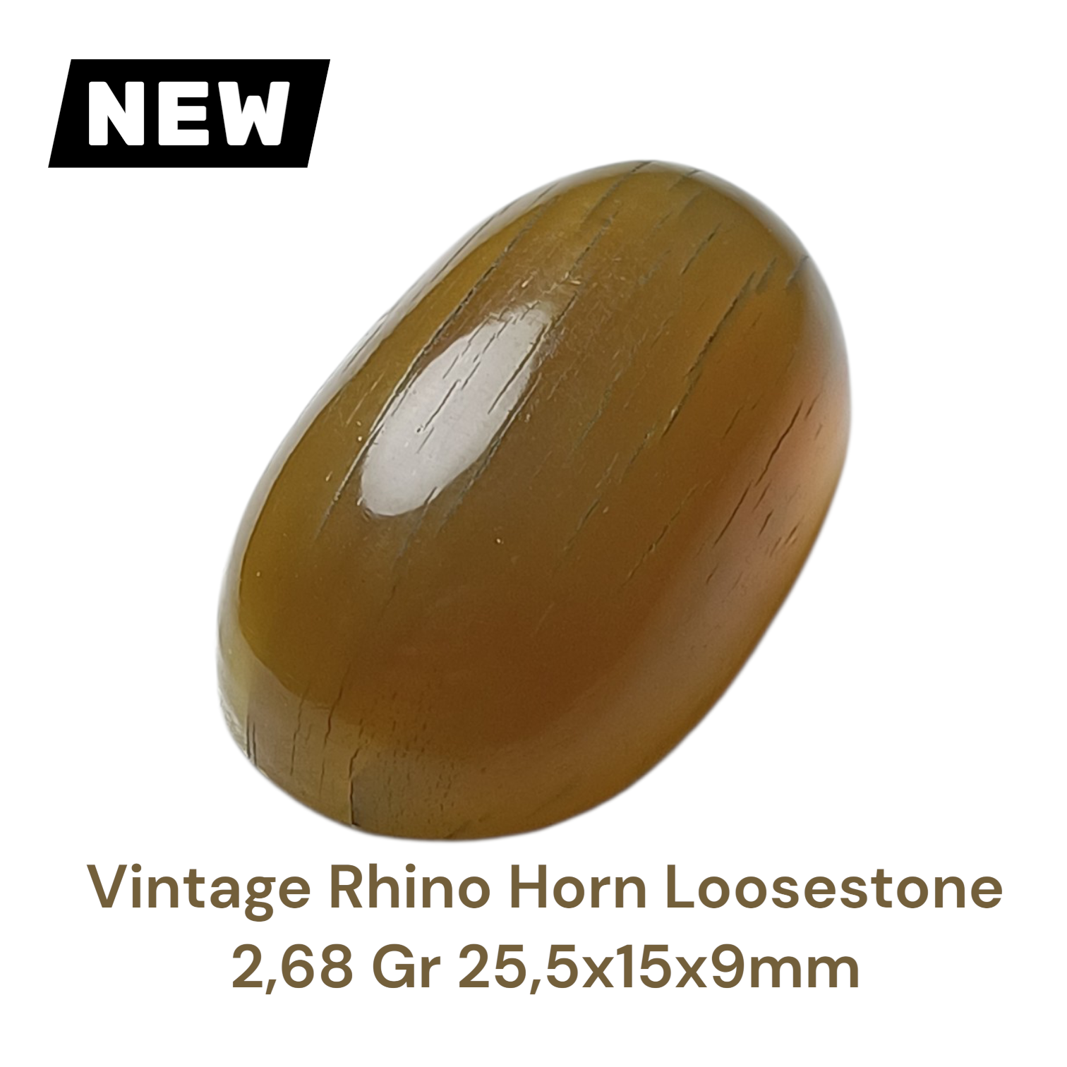 VINTAGE RHINO HORN LOOSESTONE 2,68 Gr 25,5×15×9mm - Gambar 4