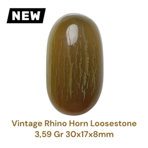 VINTAGE RHINO HORN LOOSESTONE 3,59 Gr 30×17×8mm