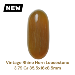 VINTAGE RHINO HORN LOOSESTONE 3,79 Gr 35,5×16×8,5mm