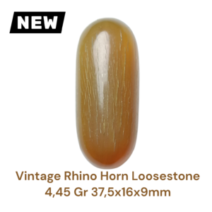 VINTAGE RHINO HORN LOOSESTONE 4,45 Gr 37,5×16×9mm