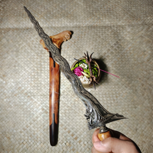 Keris Trimurda Ganan Naga Tapa Luk 19 Pamor Ngulit Semongko Tangguh Era Banten Warangka Sandang Walikat Sangat Langka Bersertifikat