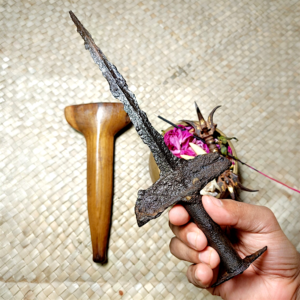 Prototype Keris Kadga Sepang Sepaton Pamor Keleng Temuan Sungai Brantas Tangguh Era Kabudhan Warangka Sandang Walikat Jati Sangat Langka Bersertifikat